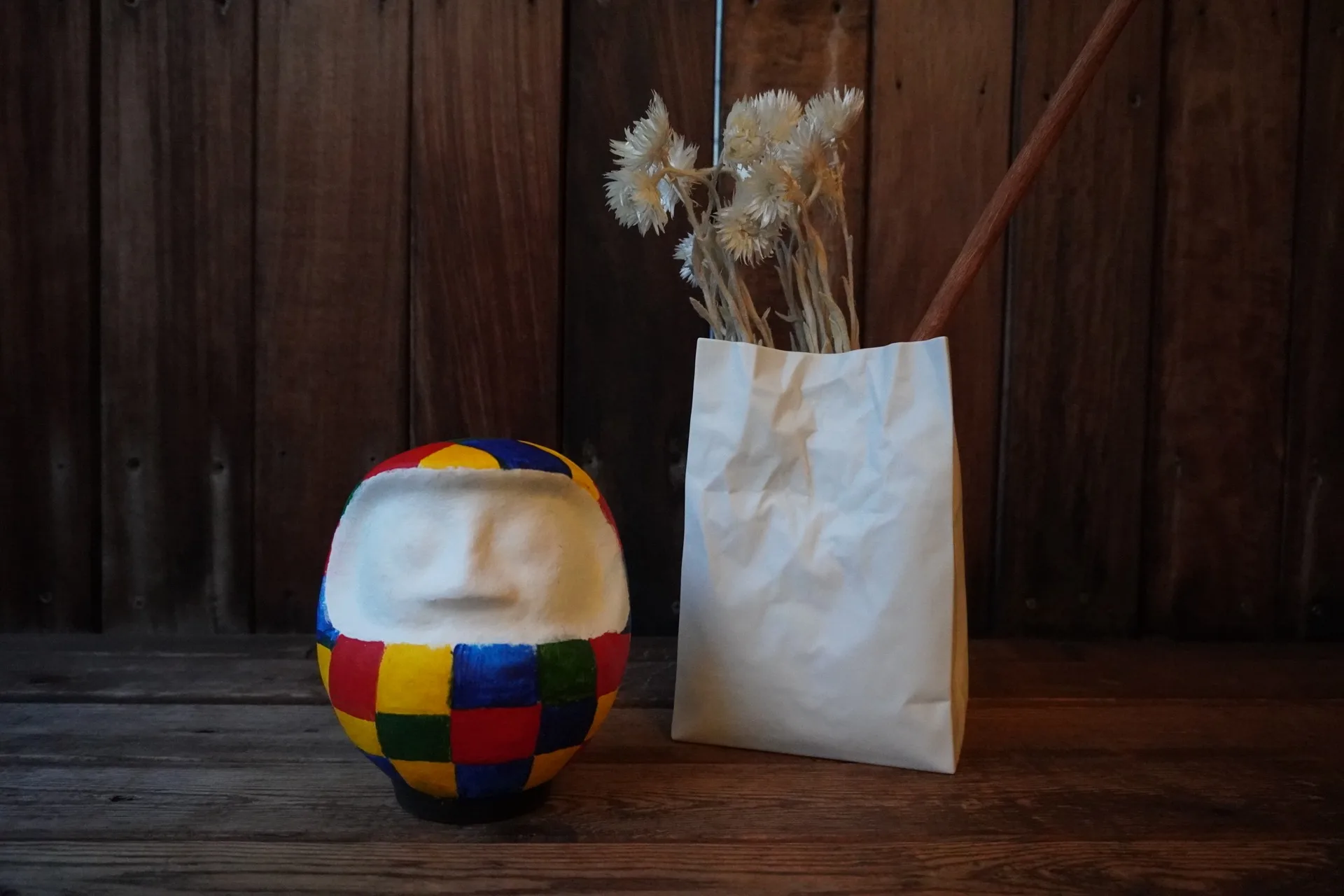 Daruma finished in different colors and designs